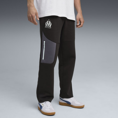 Pantalon survêtement OM PumaTech noir gris