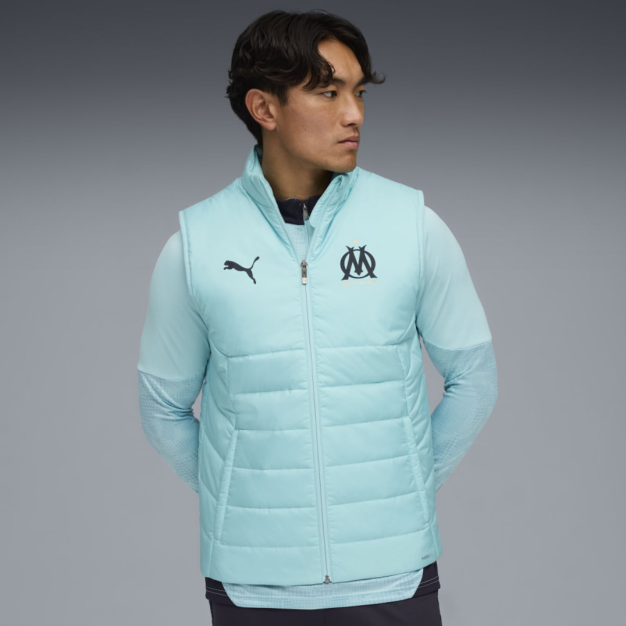 Doudoune sans manches OM bleu