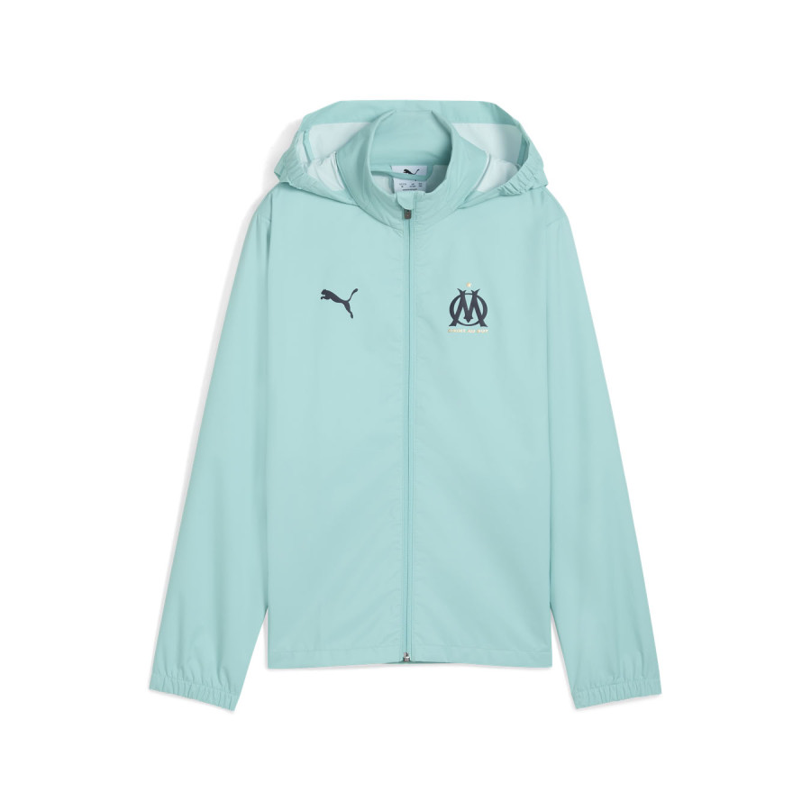 Veste imperméable junior OM bleu