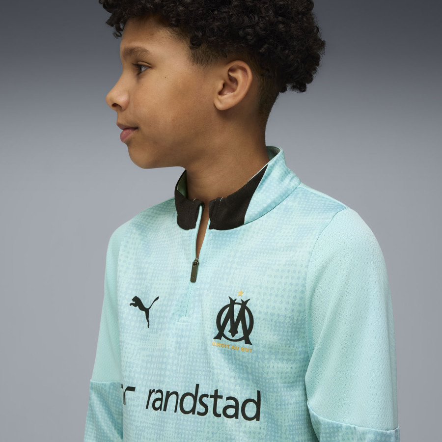 Sweat zippé junior OM bleu