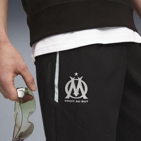 Pantalon survêtement OM PumaTech woven noir blanc