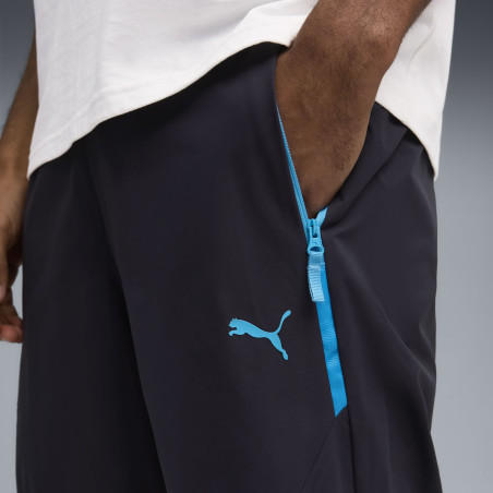 Pantalon survêtement OM PumaTech woven bleu foncé