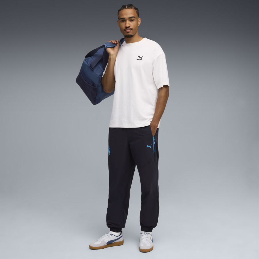 Pantalon survêtement OM PumaTech woven bleu foncé