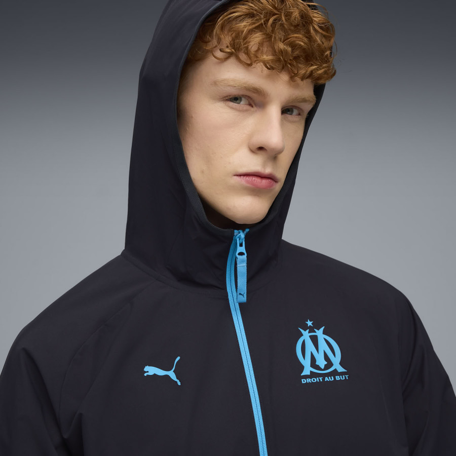 Veste survêtement OM PumaTech woven bleu foncé