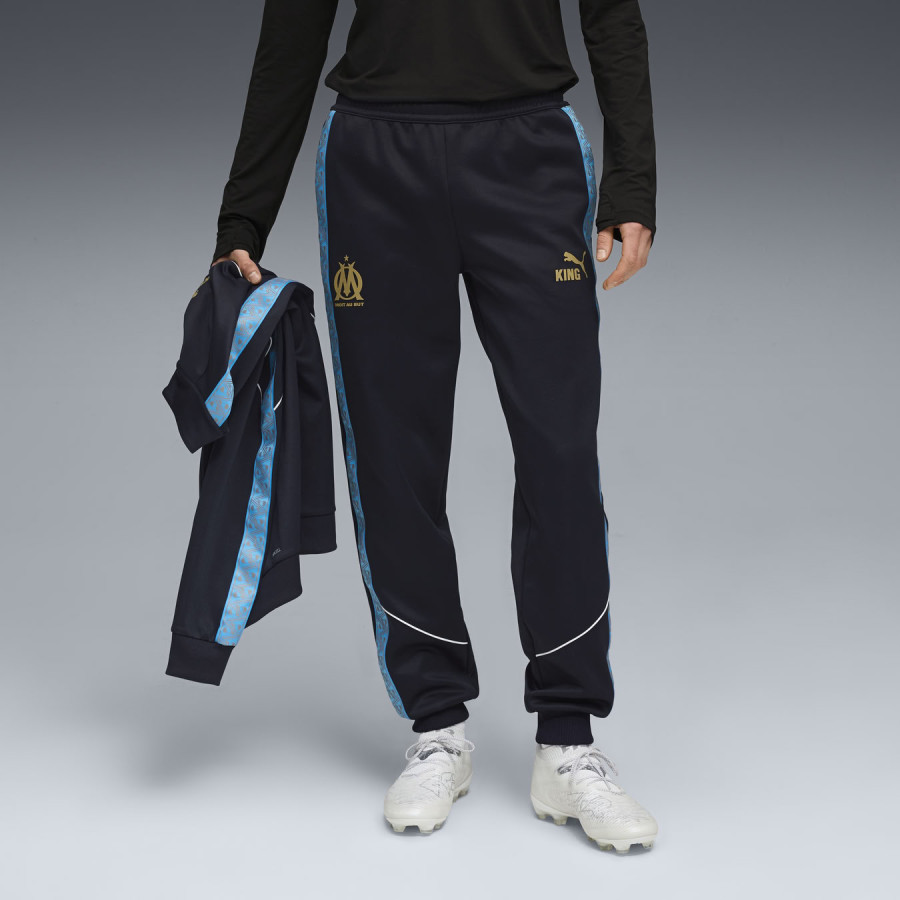 Pantalon survêtement OM King noir or