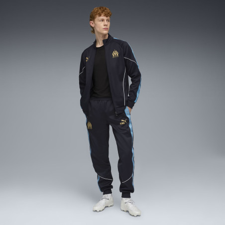 Pantalon survêtement OM King noir or