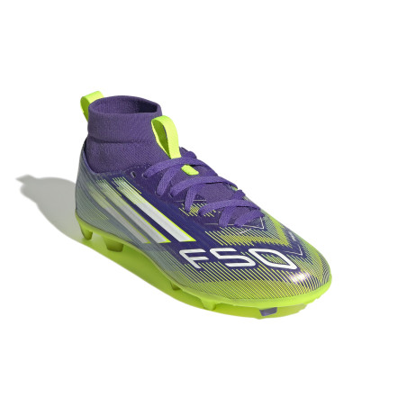 adidas F50 montante League FG/MG violet jaune