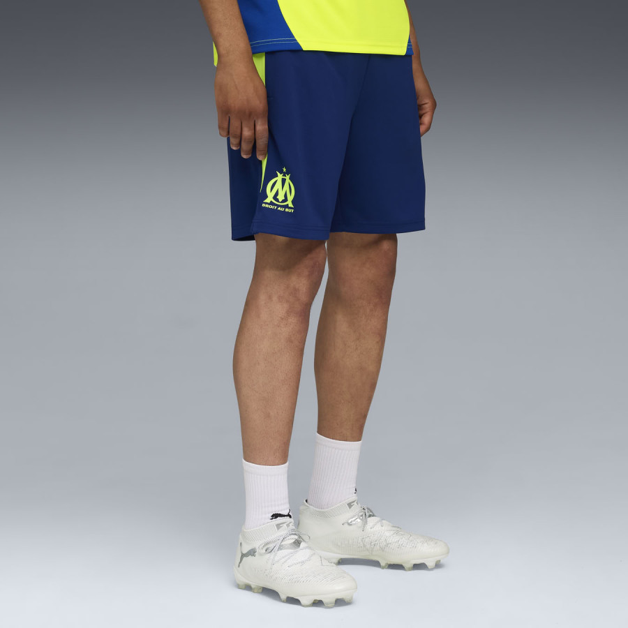 Short entraînement OM bleu jaune