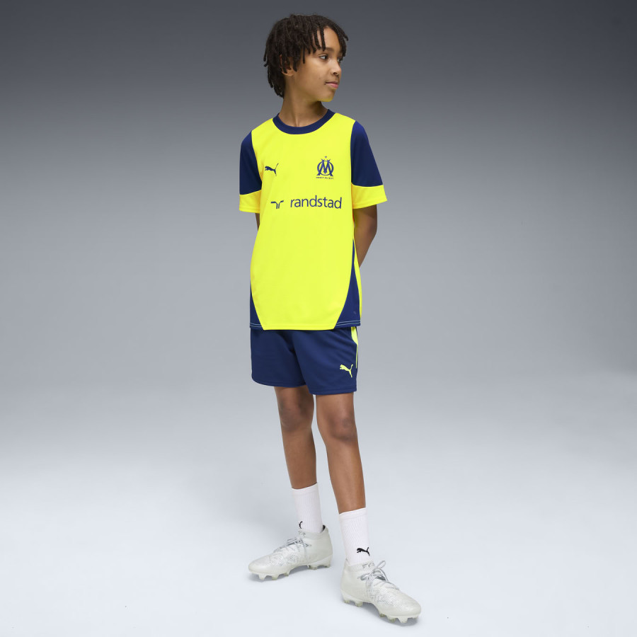 Short entraînement junior OM bleu jaune