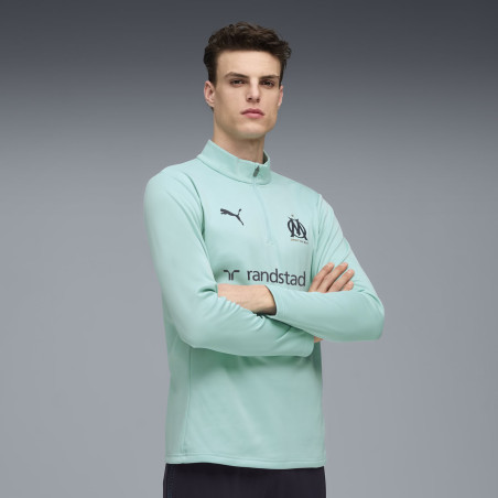 Sweat zippé OM warm bleu