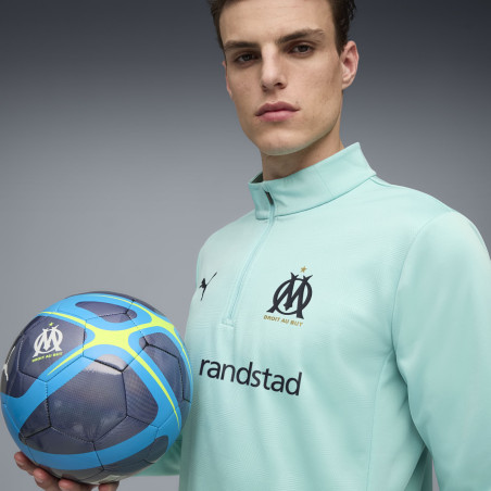 Sweat zippé OM warm bleu