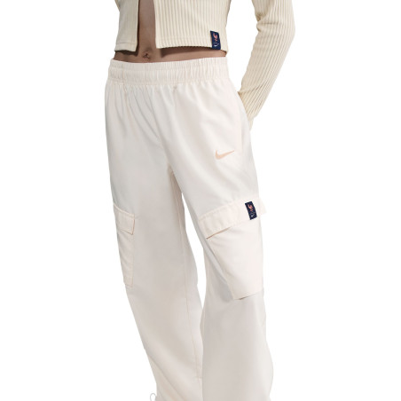 Pantalon cargo tissé Femme Equipe de France beige