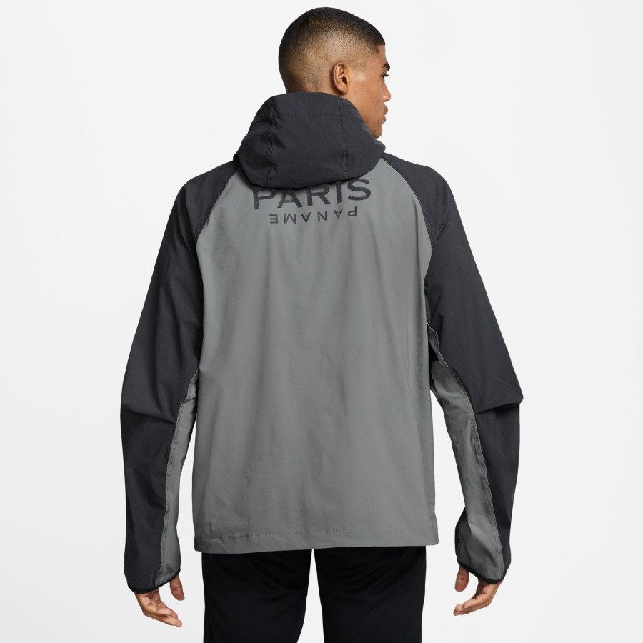 Veste survêtement PSG Tech Woven noir gris