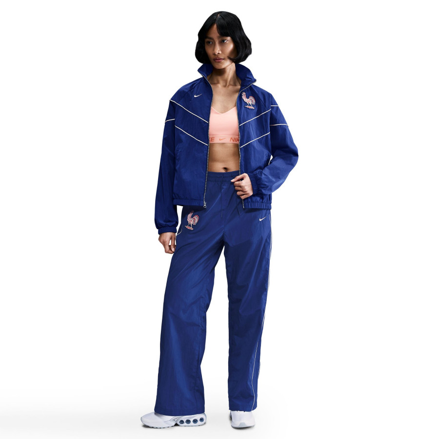 Veste survêtement Femme Equipe de France woven bleu