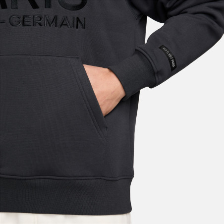 Sweat à capuche PSG Fleece noir