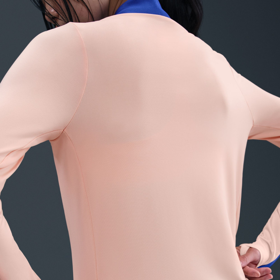 Sweat zippé Femme Equipe de France rose bleu