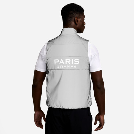 Doudoune sans manches PSG gris