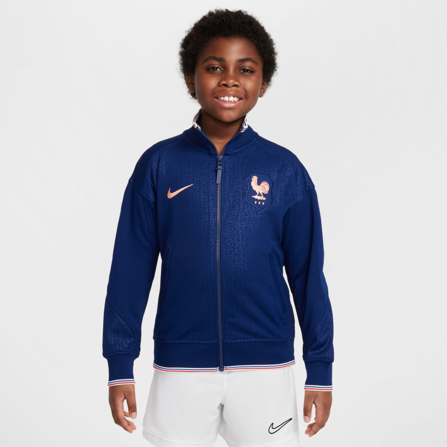Veste survêtement junior Equipe de France Academy bleu