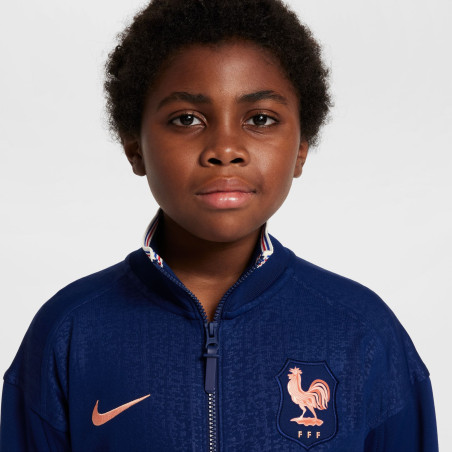 Veste survêtement junior Equipe de France Academy bleu
