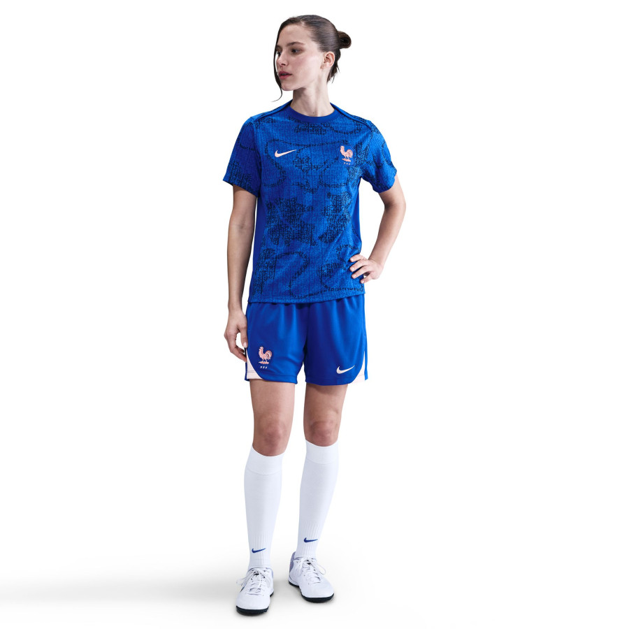 Maillot avant match Femme Equipe de France Academy bleu