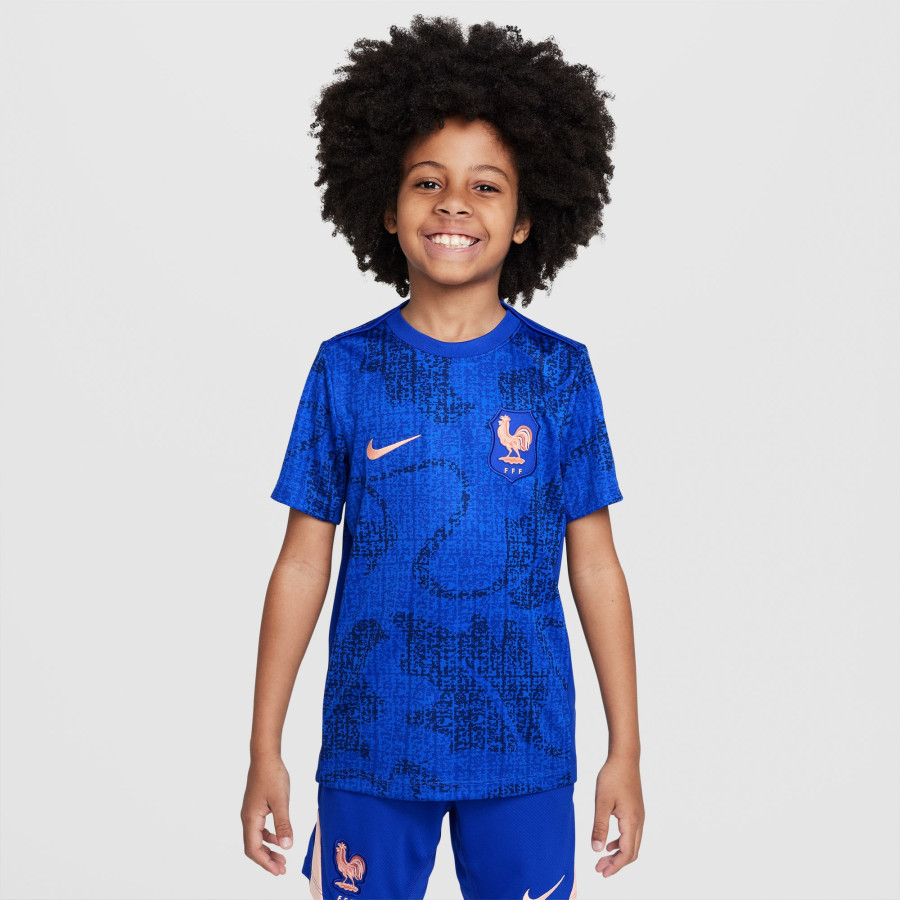 Maillot avant match junior Equipe de France Academy bleu