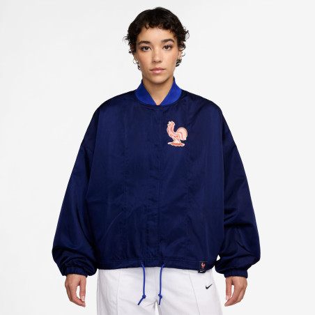 Veste bomber Femme Equipe de France 2025 bleu