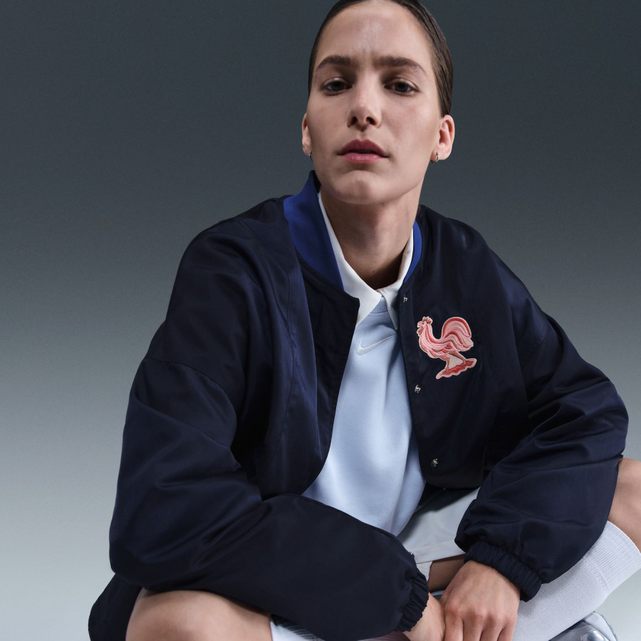 Veste bomber Femme Equipe de France 2025 bleu
