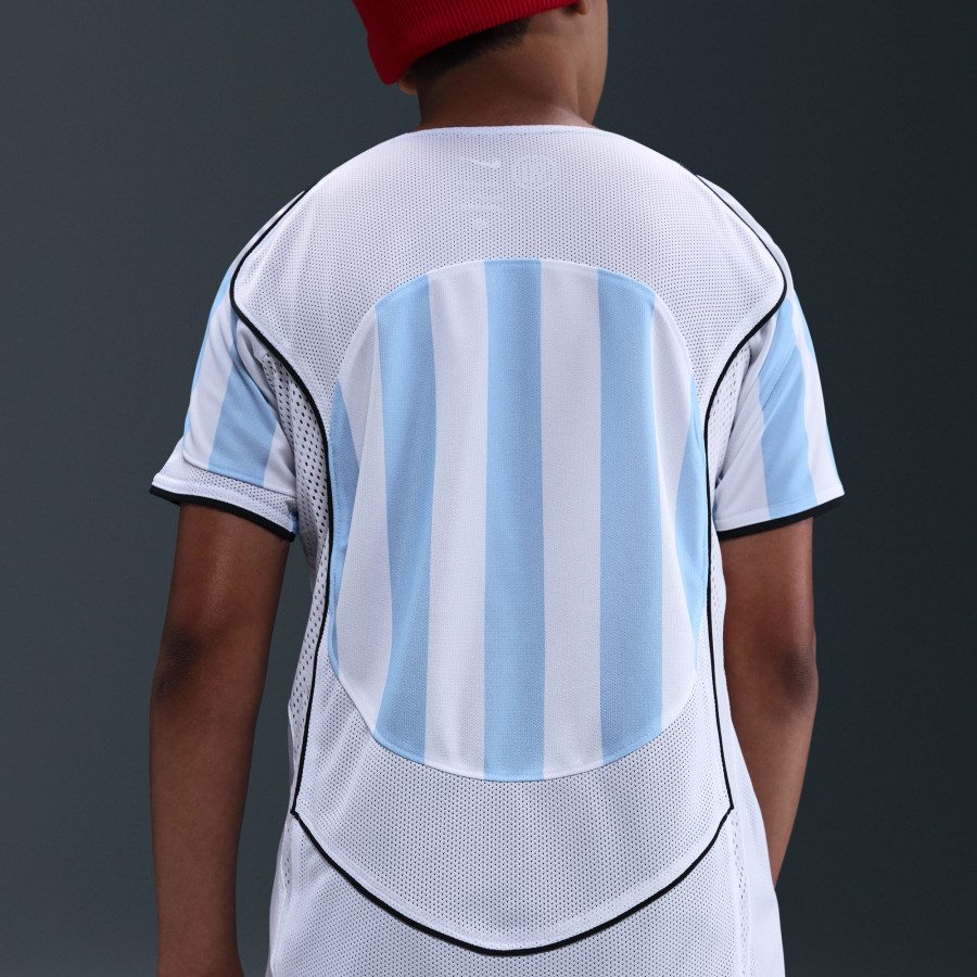 Maillot junior Nike T90 blanc bleu