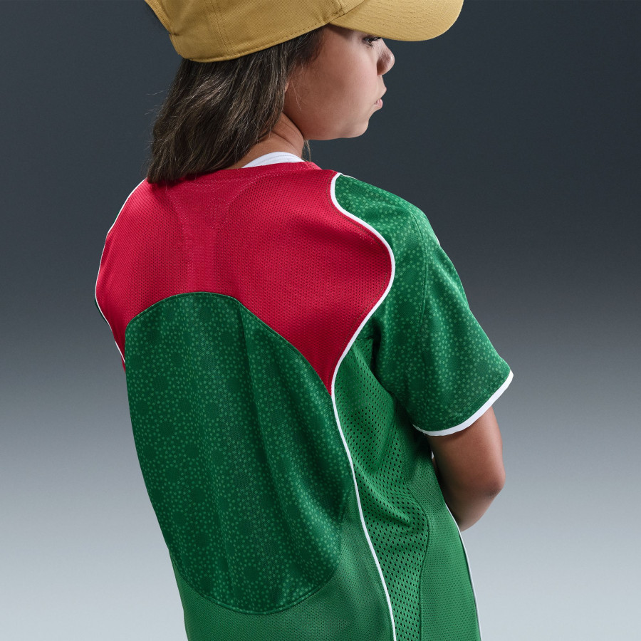 Maillot junior Nike T90 vert rouge