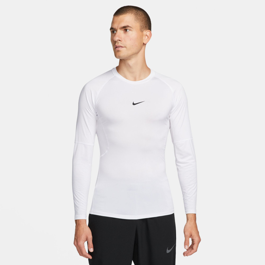 Sous-maillot manches longues Nike Pro blanc
