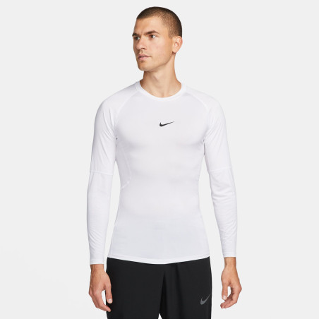Sous-maillot manches longues Nike Pro blanc