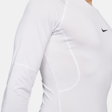 Sous-maillot manches longues Nike Pro blanc