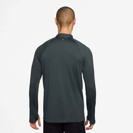 Sweat zippé Nike Therma-Fit gris jaune
