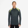 Sweat zippé Nike Therma-Fit gris jaune