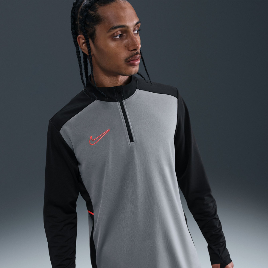 Sweat zippé Nike Academy gris rouge