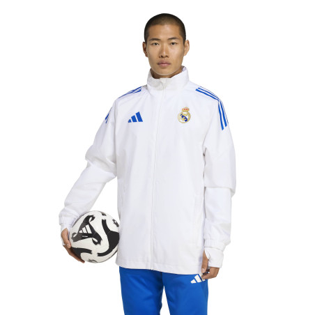 Veste imperméable Real Madrid blanc bleu