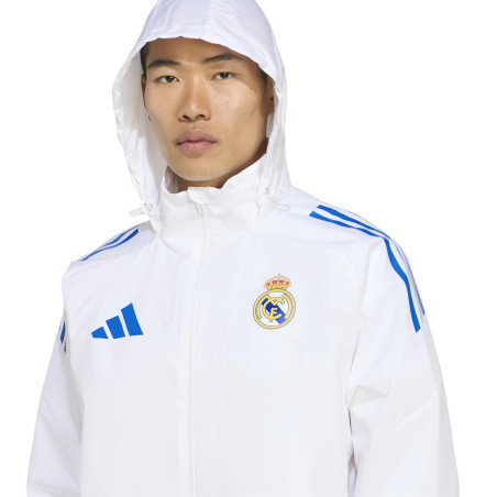 Veste imperméable Real Madrid blanc bleu
