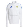 Sweat zippé à cagoule Real Madrid blanc