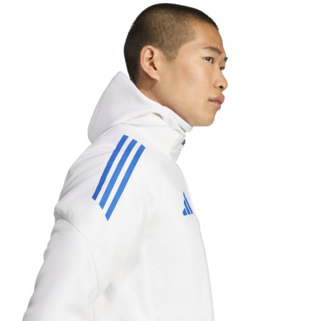 Sweat zippé à cagoule Real Madrid blanc