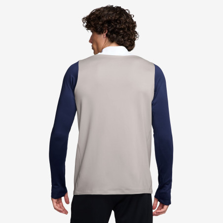 Sweat zippé Tottenham gris bleu