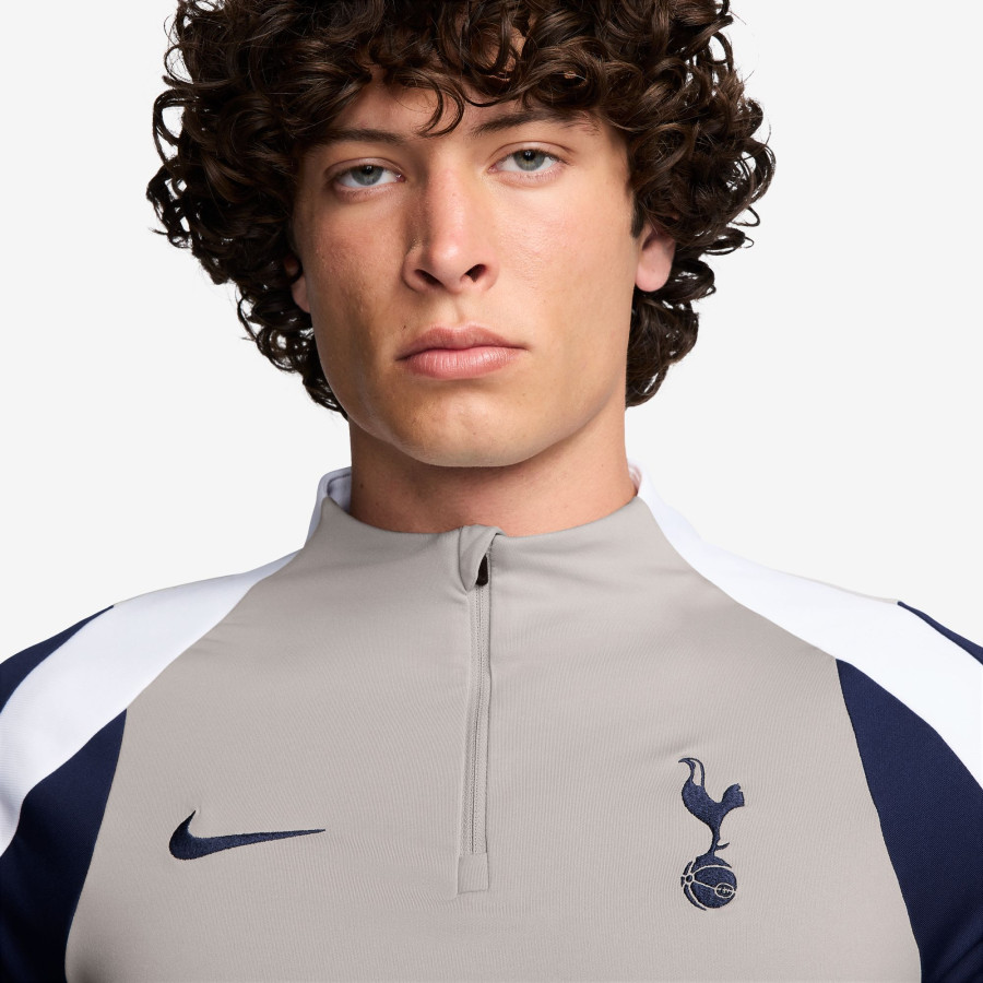Sweat zippé Tottenham gris bleu