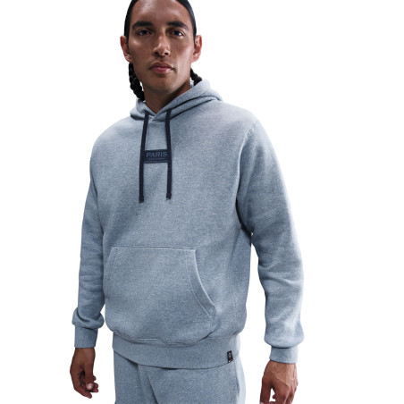 Sweat à capuche PSG gris