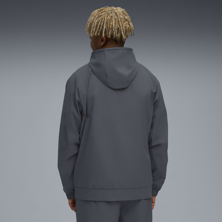 Veste survêtement à capuche Manchester City PUMATECH Woven gris jaune