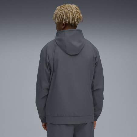 Veste survêtement à capuche Manchester City PUMATECH Woven gris jaune