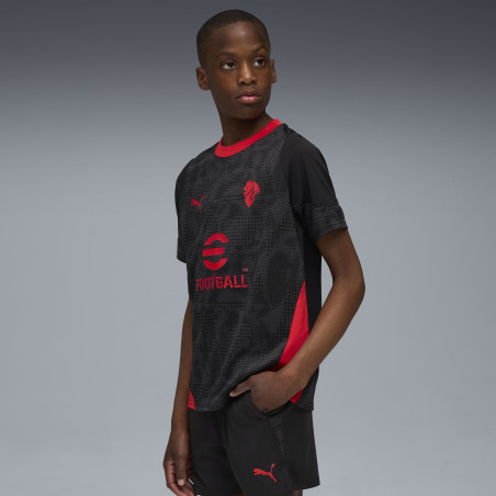 Maillot entraînement junior Milan AC noir rouge