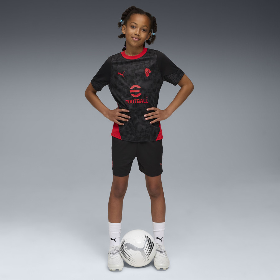 Maillot entraînement junior Milan AC noir rouge