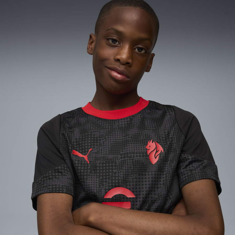 Maillot entraînement junior Milan AC noir rouge