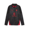 Sweat zippé junior Milan AC noir rouge