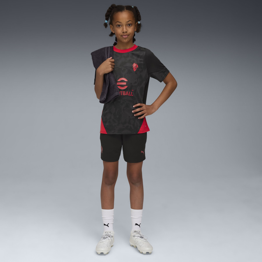 Short entraînement junior Milan AC noir rouge