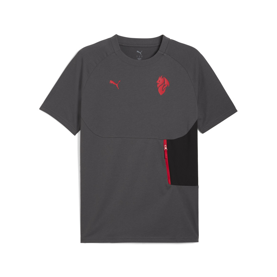 T-shirt Milan AC PUMATECH gris rouge